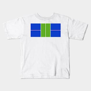 Pickleball Court Design Green & Blue, No Text Kids T-Shirt